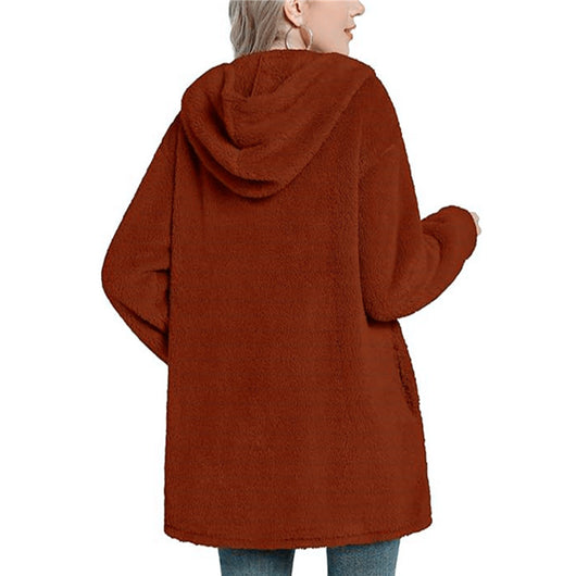 Cardigan Tipo Sudadera con Capucha y Bolsillos - Abrigo Casual Europeo - Image 14