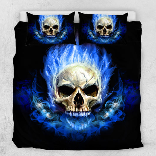 Juego de Tres Piezas Calavera Fuego Azul - Image 9
