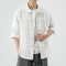 Camisa Hanfu de Algodón y Lino para Hombre - Estilo Tang Clásico Verano