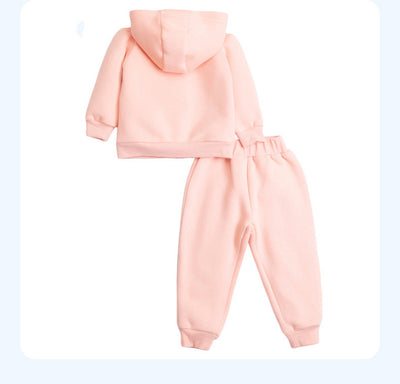 Conjunto de Forro Polar para Niñas con Capucha y Manga Larga - Image 4
