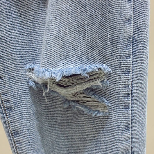Pantalones Vaqueros Rotos Cintura Alta Suelta para Mujer - Image 11