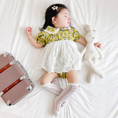 Enterizo Floral para Bebé Estilo Coreano - Diseño Personalidad Fashion