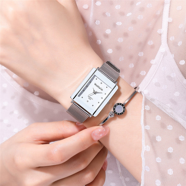 Relojes de Pareja con Diseño Minimalista de Esfera Rectangular