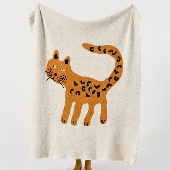 Funda de Almohada y Manta Estampada para Descanso en Oficina