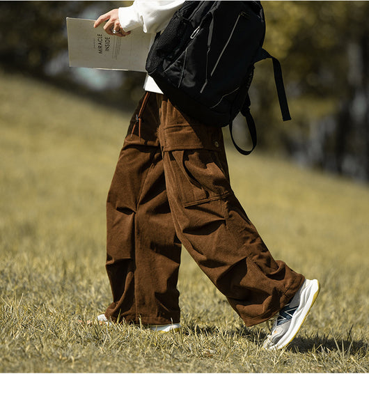 Pantalones de Pana Anchos Casuales para Otoño e Invierno - Image 24