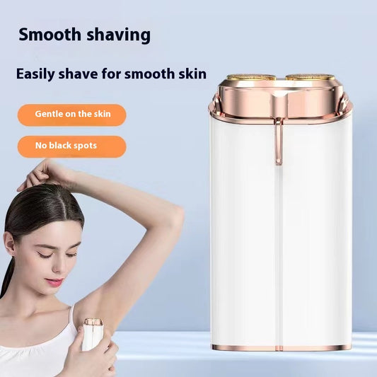 Afeitadora Eléctrica Recargable Doble Cabezal para Mujer - Image 2