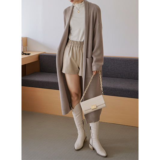 Cardigan Largo de Cachemira Suave para Mujer