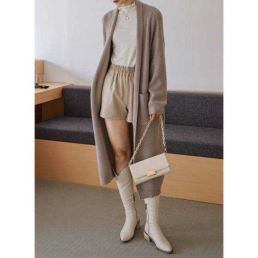 Cardigan Largo de Cachemira Suave para Mujer