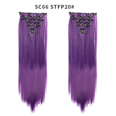 Set de Extensiones de Cabello con 16 Clips - Peluca de Fibra Sintética Premium - Image 39