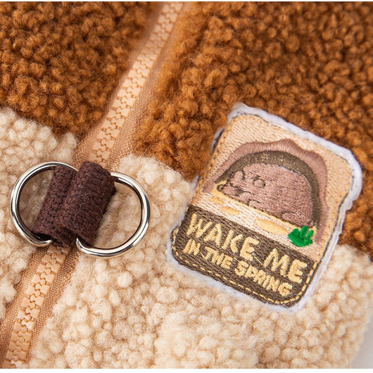Abrigo Fleece para Perro con Diseño Bloques de Color y Anillo para Correa - Image 4