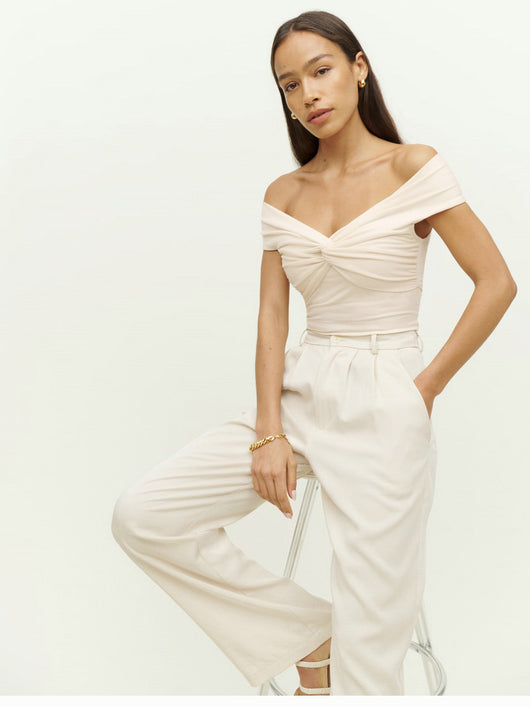 Top Tejido Crop Escote en V Hombros Descubiertos - Ajuste Ceñido Verano - Image 10