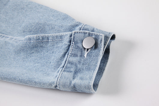 Chaqueta Denim Vintage con Estampado Patchwork para Mujer - Image 2