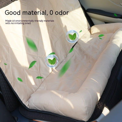 Cama Trasera para Perros en Auto - Colchoneta Khaki Impermeable