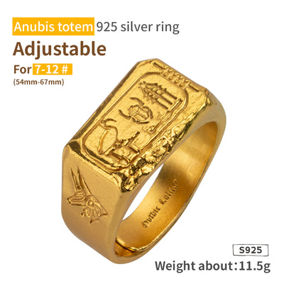 Anillo de Plata del Faraón Egipcio Antiguo - Image 8