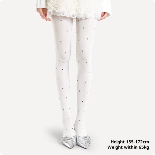 Pantimedias Transparentes Estilo Japonés con Lunares Blancos - Image 11
