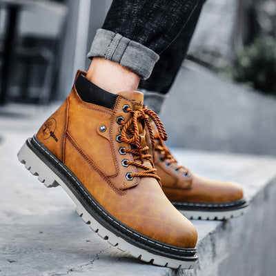 Botas Martin de Cuero Genuino para Hombre - Estilo Británico Talla Grande - Image 19