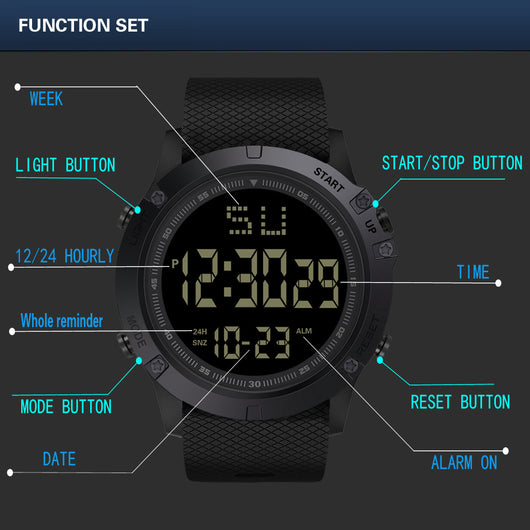 Reloj Deportivo Electrónico de Acero Inoxidable para Hombre - Image 10