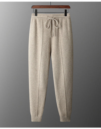 Pantalones de Lana Tejidos con Puño Cálido para Hombre - Casual Ejecutivo Primavera Otoño - Image 13