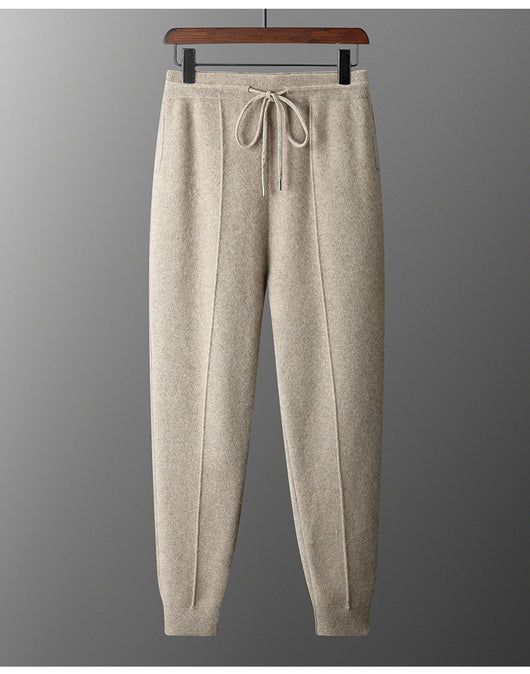 Pantalones de Lana Tejidos con Puño Cálido para Hombre - Casual Ejecutivo Primavera Otoño - Image 13