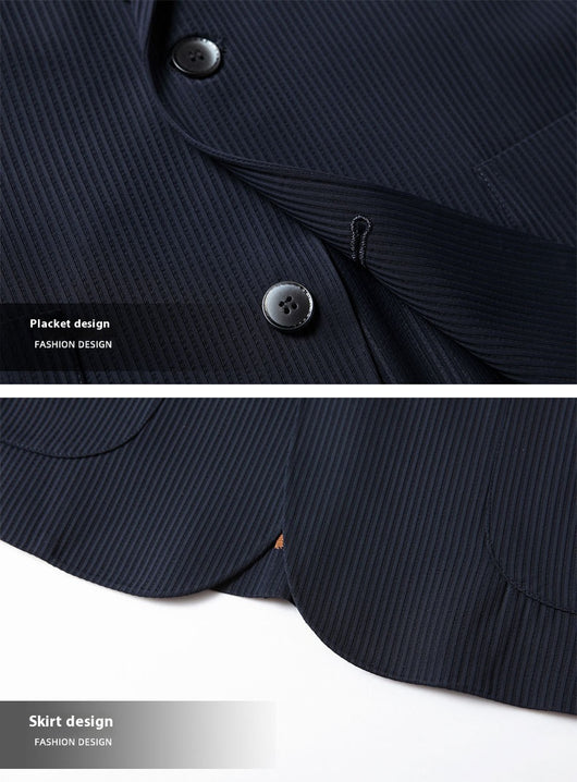 Blazer Ejecutivo Elástico de Color Liso para Hombre - Image 16