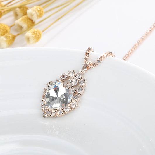 Collar Colgante de Cristal Amor Incrustado - Image 18