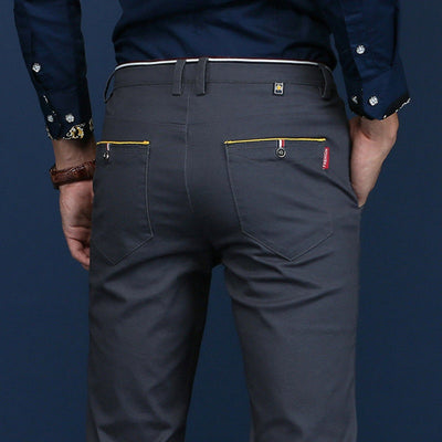 Pantalones Elásticos de Vestir Casual para Hombre Adulto - Corte Recto Suelto - Image 5