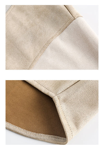 Chaqueta de Ante con Patchwork de Colores Contrastantes - Image 7