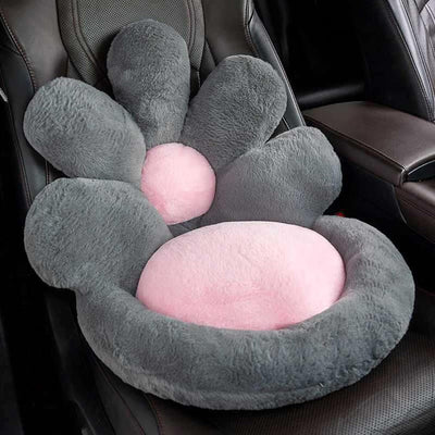 Cojín Nido Redondo para Gatos y Gamers - Asiento Floral Kawaii 19 Pulgadas Gris - Image 13