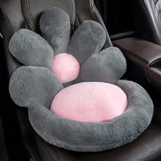 Cojín Nido Redondo para Gatos y Gamers - Asiento Floral Kawaii 19 Pulgadas Gris - Image 13