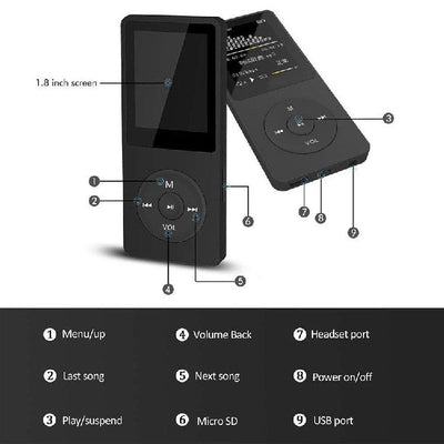 Reproductor MP3/MP4 Portátil con Pantalla 1.8" y Ranura para Tarjeta de Memoria - Image 7