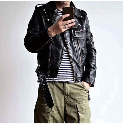 Chaqueta de Cuero Genuino para Motocicleta - Protección y Estilo - Image 17