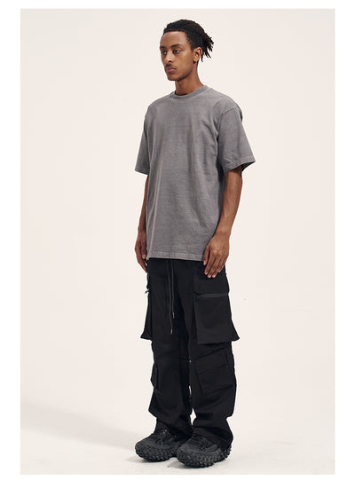 Pantalones Casuales Retro para Hombre con Bolsillos Múltiples y Cierre Lateral - Image 14