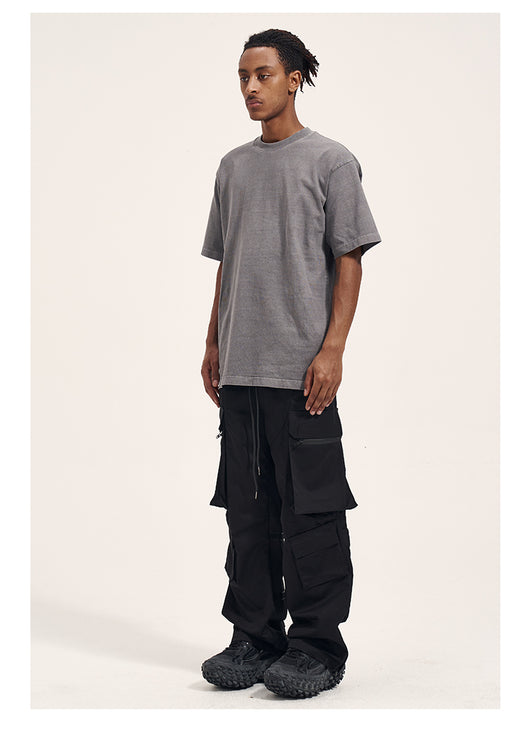 Pantalones Casuales Retro para Hombre con Bolsillos Múltiples y Cierre Lateral - Image 14