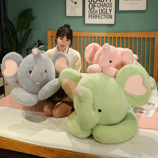 Almohada Decorativa Elefante Gigante de Peluche Suave