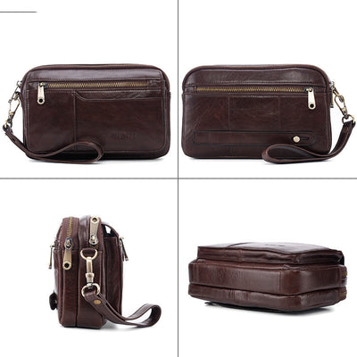 Cartera Sobre de Cuero para Hombre - Bolsa Clutch de Gran Capacidad - Image 6