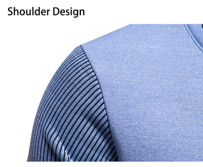 Camisa Térmica Hombre Manga Larga Efecto Doble Tela con Rayas y Forro Polar - Image 8