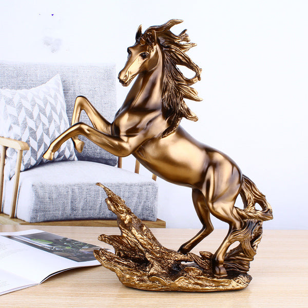 Estatua de Caballo en Cobre Antiguo - Talismán de Buena Suerte
