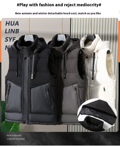 Chaleco de Invierno para Hombre con Capucha Desmontable - Image 10
