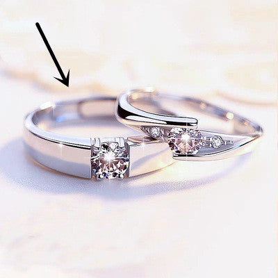 Anillo de Pareja en Plata 925 con Moissanita para Hombre y Mujer - Image 5
