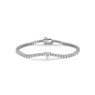 Pulsera de Plata S925 con Moissanita en Forma de Corazón - Image 10