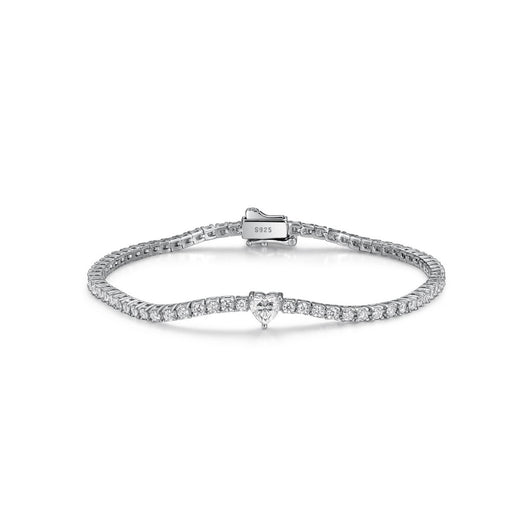 Pulsera de Plata S925 con Moissanita en Forma de Corazón - Image 10