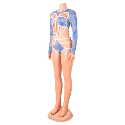 Bodysuit Manga Larga Calado con Estampado Digital - Image 14