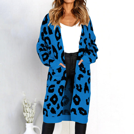 Cardigan de Leopardo para Otoño e Invierno - Suéter Tejido Elegante para Mujer - Image 27