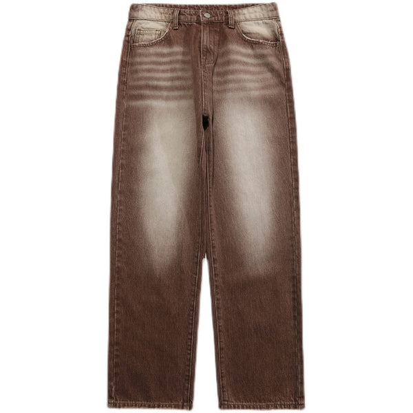Jeans Holgados Vintage Lavado Street Marrón Estilo Hip Hop - Image 4