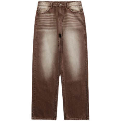 Jeans Holgados Vintage Lavado Street Marrón Estilo Hip Hop - Image 4