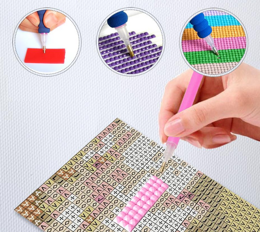 Kit Pintura de Diamantes 5D Peonía y Rosa - Punto de Cruz - Image 16
