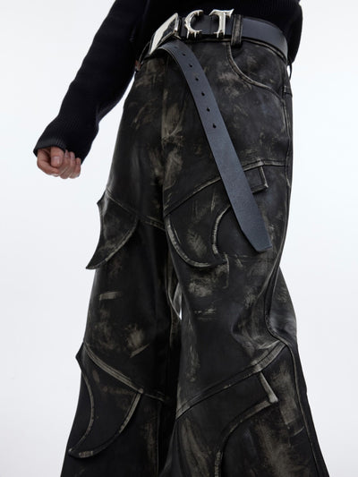 Pantalones Casuales Hombre Diseño Split Peso Pesado - Image 3