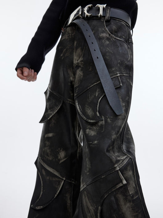 Pantalones Casuales Hombre Diseño Split Peso Pesado - Image 3