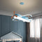 Lámpara Infantil Avión LED - Araña Decorativa Cartoon para Habitación