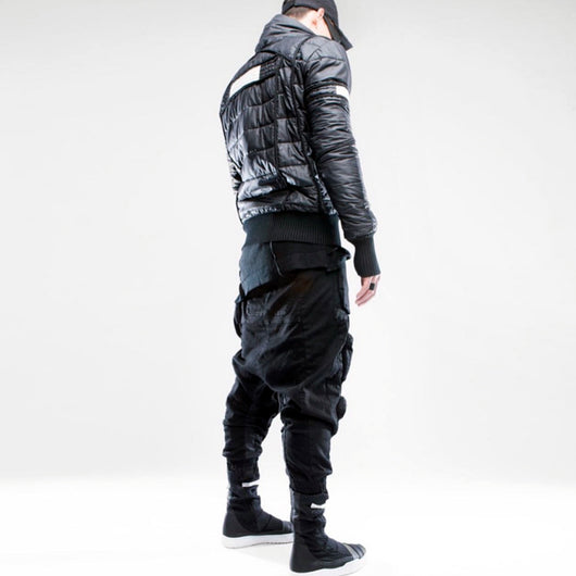 Pantalones Casuales Asimétricos Multi-bolsillos para Hombre - Image 11